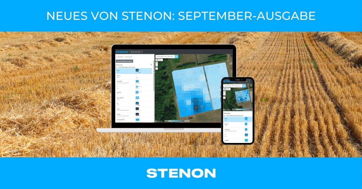 Stenon Newsletter September - Software-Stenon mit Feld im Hintergrund
