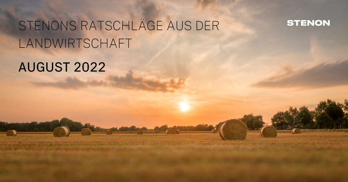 Stenons Ratschläge aus der Landwirtschaft – August 2022: Datengenauigkeit und Nachhaltigkeit