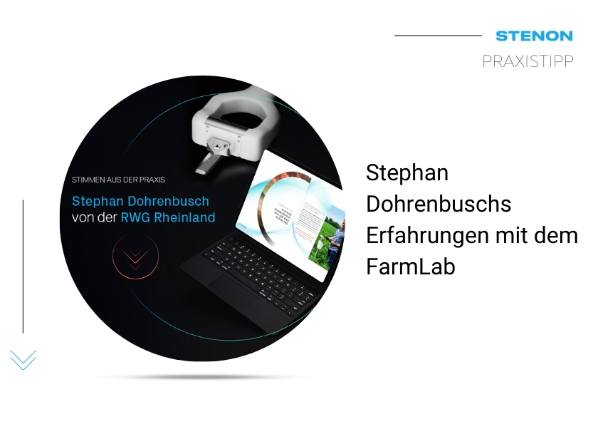 Ein Laptop und das FarmLab neben dem Titel "Stephan Dohrenbuschs Erfahrungen mit dem FarmLab"