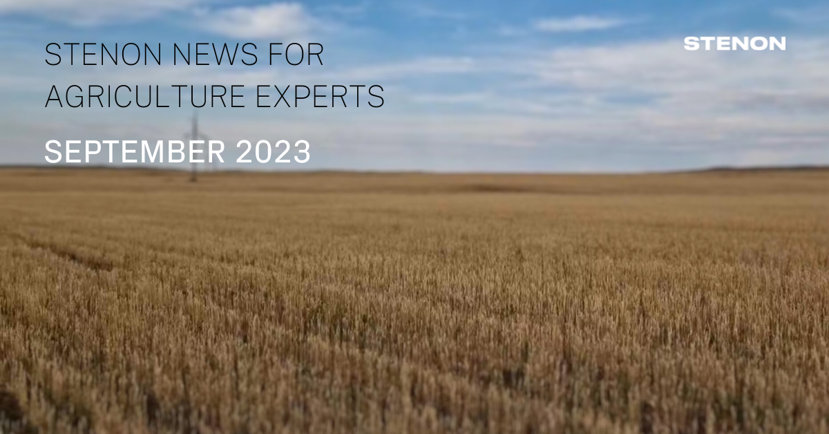 Stenon News for Agriculture Experts – September 2023